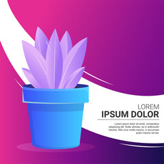 Template web banner modern design gradient flower