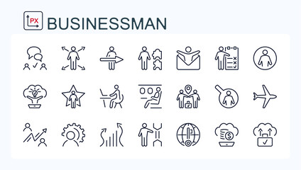 A set of vector web icons from fine line, business, teamwork, finance and strategy. People.