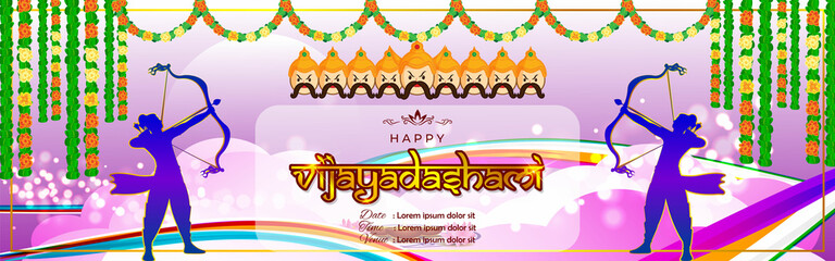 Vector illustration of Dussehra Big Sale, super sale, bumper sale,  banner, up to 50% off, Indian festival offer.