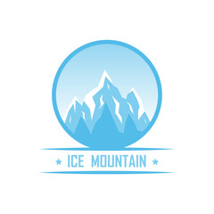 ice mountain vector graphic illustration is good for logo...