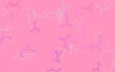 Light Pink, Yellow vector pattern with artificial intelligence network.