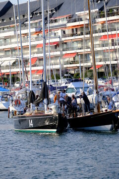 A picture of the famous sailing boat Pen Duick II, at the la Baule harbour.