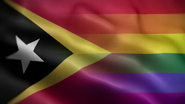 LGBT East Timor Flag Loop Background 4K