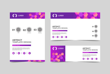 Abstract hexagon pattern banner design template background