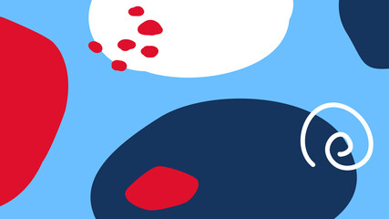 abstract geometric modern fluid shapes christmas bright winter festive background, art texture in red navy blue and white colors, vector illustration graphic