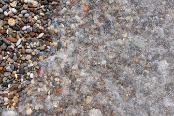 Pebble stones on the sea beach