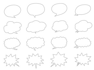 ラフなイメージで描いた吹き出しのイラストです。