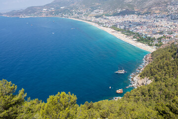 Fototapeta na wymiar Beautiful view of the coastline of Alanya