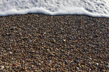 Pebble stones on the sea beach