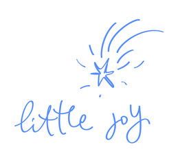 Fototapeta na wymiar Little joy lettering