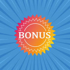 Bonus sign multicolored icon. Vector illustration eps 10