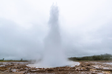Strokkur geyser in Geysir geothermal area, Iceland