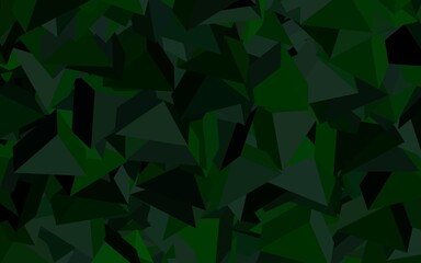 Dark Green vector template with crystals, triangles.