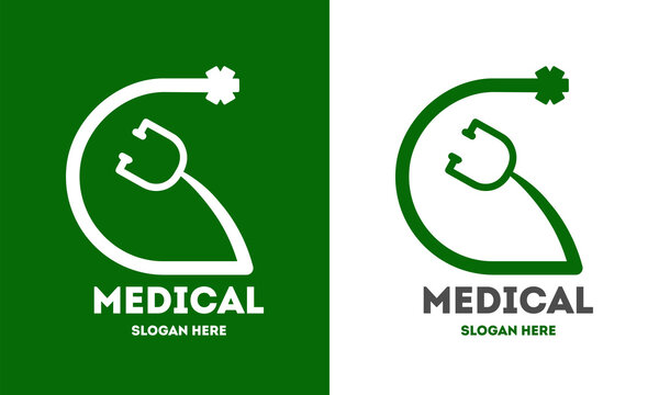 Medical logo. Flat Vector Logo Design Template Element