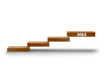 Education concept with steps going up