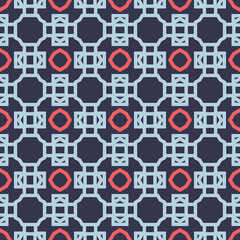 Obraz premium Seamless pattern with bright geometric ornament.
