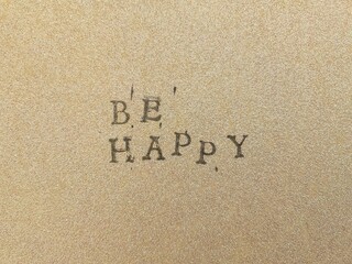 Photograph of letters stamped in black ink, rustic image, colors background, traditional typewriter typography. Ideal for creating posts for your social networks and blog.