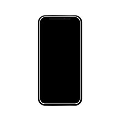 Realistic black smartphone sign icon. Vector illustration eps 10