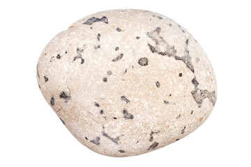 Top view of single gray pebble