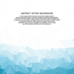 Template brochure design Blue and white triangle. eps 10