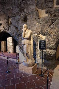 Denizli, TURKEY - September 4, 2021 : Hierapolis museum at Pamukkale Denizli Turkey