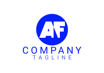 AF letter new logo and icon design template