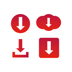 Set of icons signs download. Vector illustration eps 10