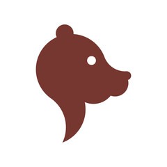 Vector bear in golden ratio style. Editable illustration