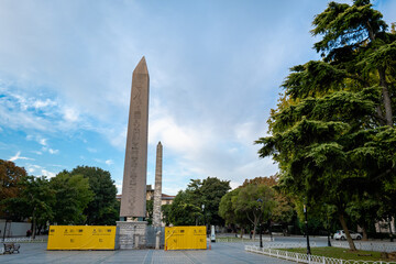 Obelisk of Theodosius taken in the old town Sultanahmet area in Istanbul, Turkey
