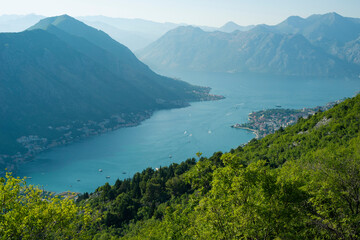 Fototapeta na wymiar View of Bay of Kotor, Montenegro