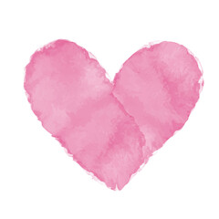 vector heart shaped watercolor stain.