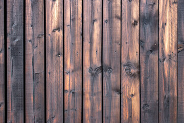 Brown painted wooden fence, background