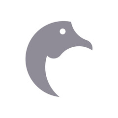 Vector goose in golden ratio style. Editable illustration