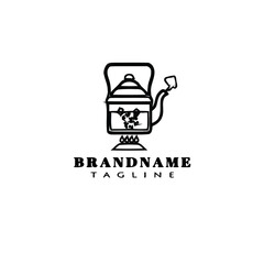 boiling water logo cartoon icon design template black isolated vector simple