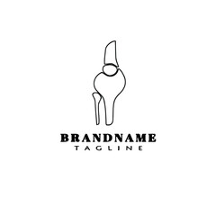 bone cartoon logo cartoon icon design template black isolated vector