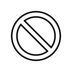 Not Allowed Sign, stop icon vector symbol