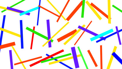 colorful sticks on white  background