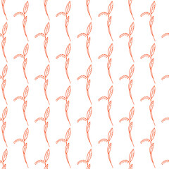 Vintage boho seamless pattern, bouquet decoration. Cute vector floral design. Bohemian garden with wild flowers in hand drawn style.