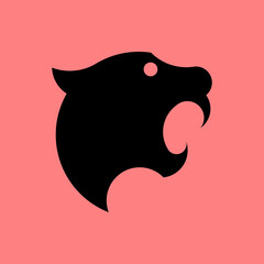 Vector tiger in golden ratio style. Editable illustration