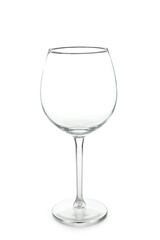 Empty wine glass isolated on white background