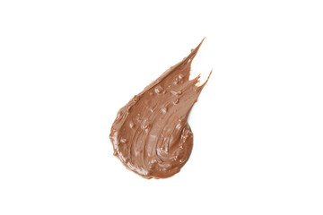 Chocolate paste spread isolated on white background