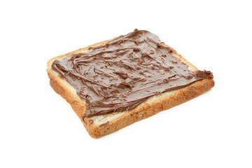 Chocolate paste sandwich isolated on white background