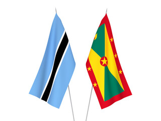 Botswana and Grenada flags