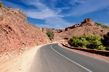 Canyon highway road from Agadir town towards Essaouira city in Morocco, Africa