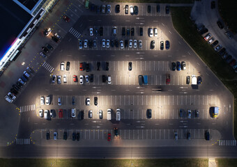 Parking lot at night