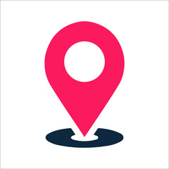 Gps, map, pin, place, location icon. Simple editable vector graphics.