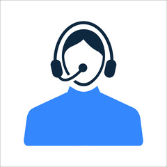 Call center, contact us, customer service, customer support icon. Vector illustration.