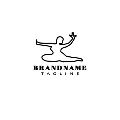 dance logo design icon vector illustration