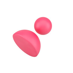 Red human symbol 3d icon. Abstract avatar for online communication and work