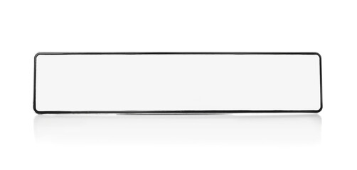 Car number plate isolated on white. Vehicle registration license